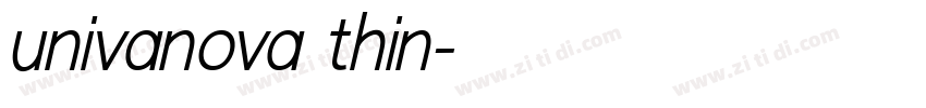 univanova thin字体转换